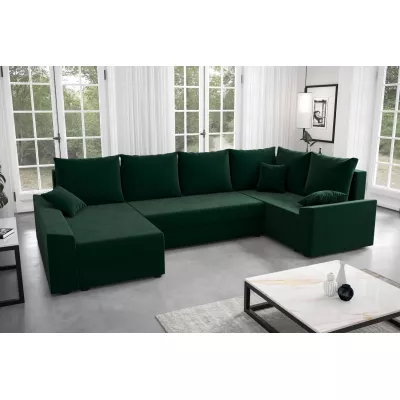 PARI elegáns U-alakú ülőgarnitúra - zöld, jobbos