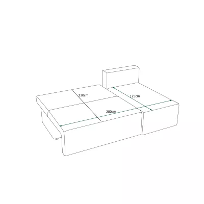 RADANA kényelmes kinyitható kanapé tárolóhellyel - fekete 2