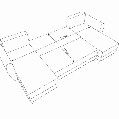 PIVEK U-alakú ülőgarnitúra - szürke 1