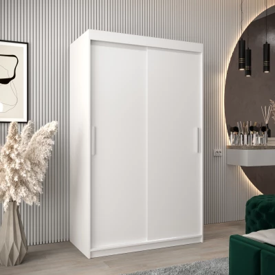 Tolóajtós szekrény 120 cm széles TIMEA - fehér