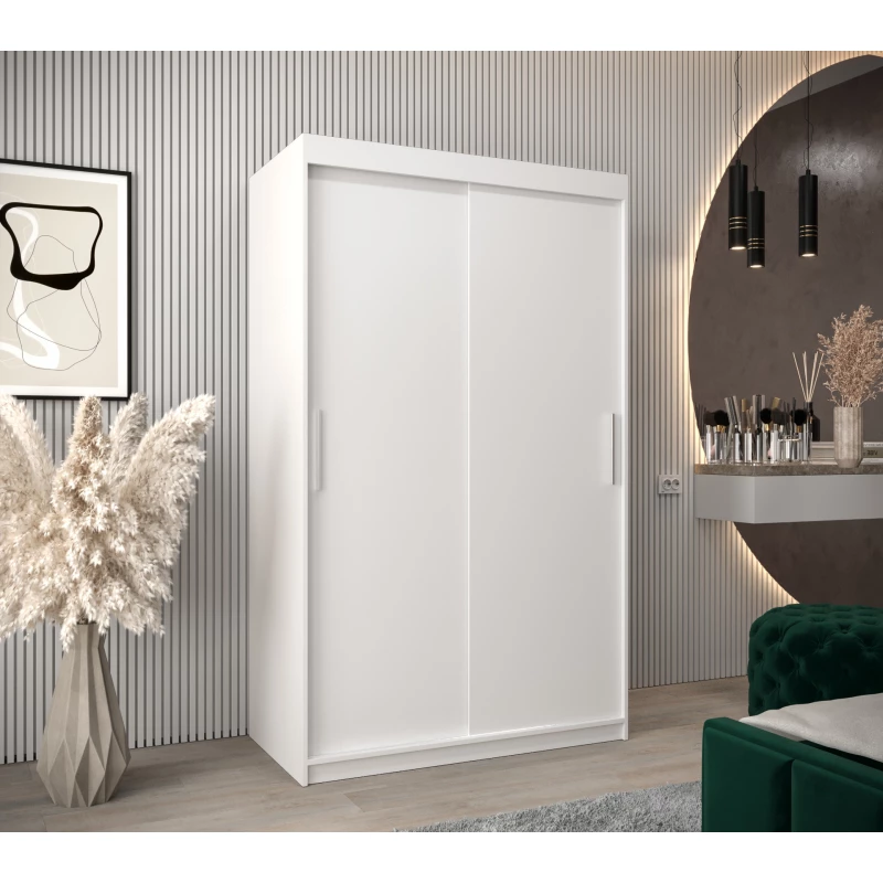 Tolóajtós szekrény 120 cm széles TIMEA - fehér