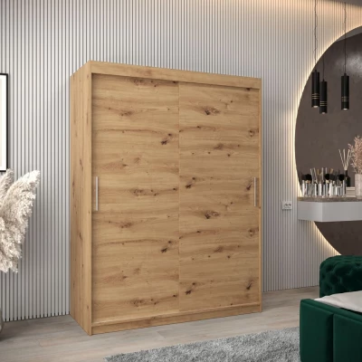 Tolóajtós gardróbszekrény 150 cm széles TIMEA - artisan tölgyfa