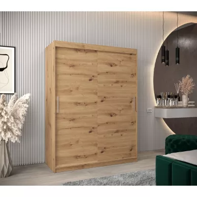 Tolóajtós gardróbszekrény 150 cm széles TIMEA - artisan tölgyfa