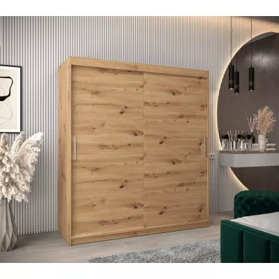 Tolóajtós gardróbszekrény 180 cm széles TIMEA - artisan tölgyfa