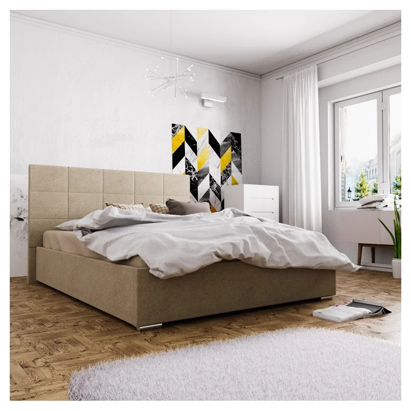 FLEK 4 franciaágy tárolóhellyel - 180x200, bézs