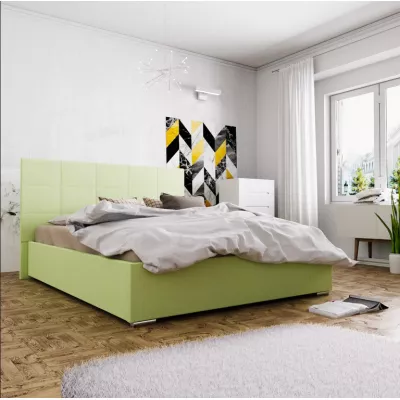 FLEK 4 franciaágy tárolóhellyel - 180x200, sárgászöld