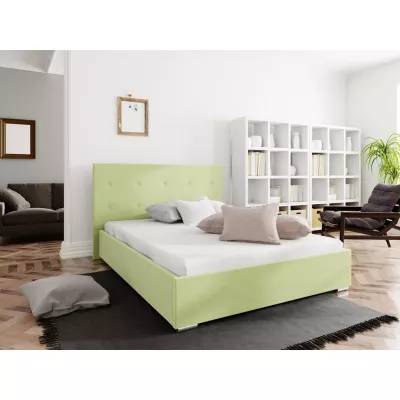 FLEK 1 franciaágy tárolóhellyel - 180x200, sárgászöld