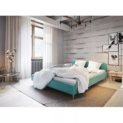 LETICIA 2 kárpitozott ágy tárolóhellyel - 180x200, világoskék