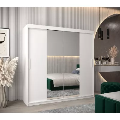 Tolóajtós szekrény, 200 cm széles, TIMEA 1 - fehér