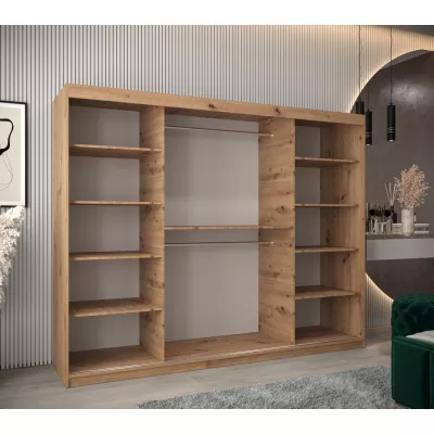 TIMEA 1 tolóajtós szekrény 250 cm széles - artisan tölgy