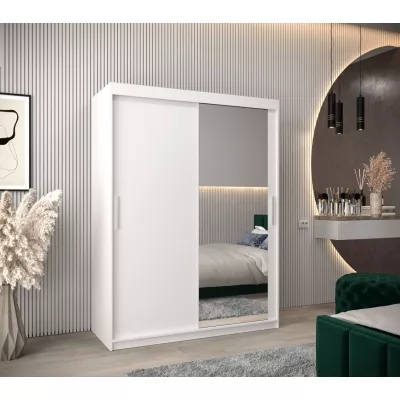 Tolóajtós gardróbszekrény, 150 cm széles, TIMEA 2 - fehér