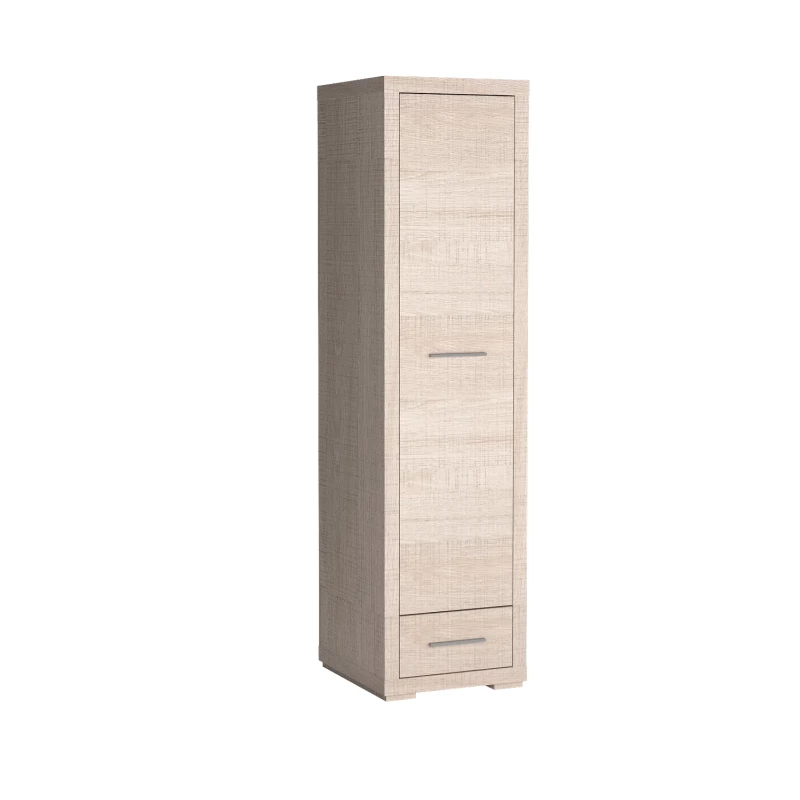 TRIXA egyajtós gardróbszekrény - szélesség 49 cm, Santana tölgyfa