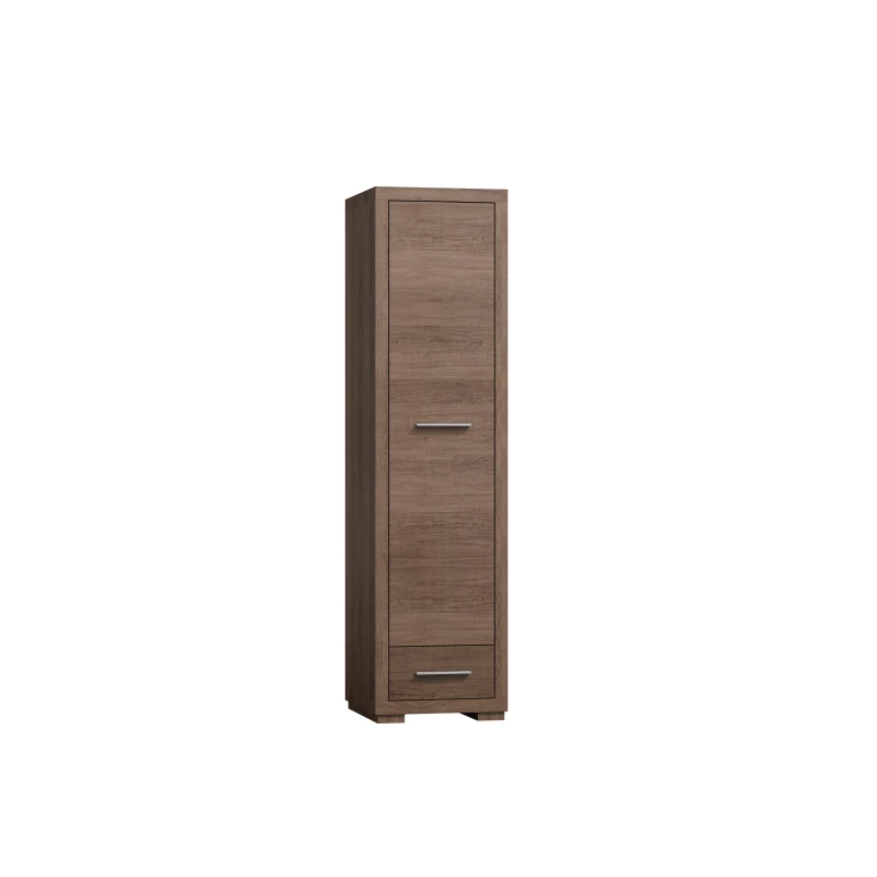 TRIXA egyajtós gardróbszekrény - szélesség 49 cm, sötét Santana tölgyfa