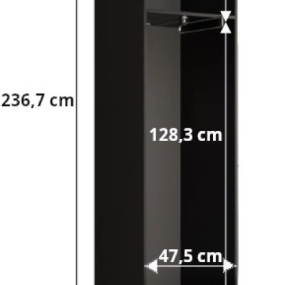 SAVELA 4 előszoba szekrény - 50 cm, fehér