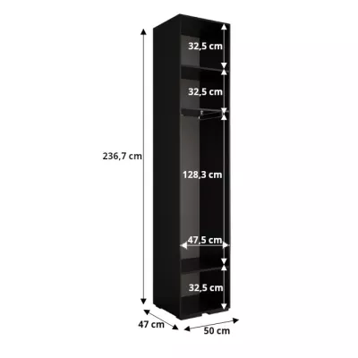 SAVELA 4 előszoba szekrény - 50 cm, fehér