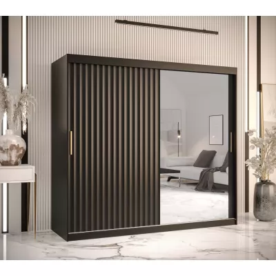 RADKIN 2 tükrös ruhásszekrény - szélesség 200 cm, fekete