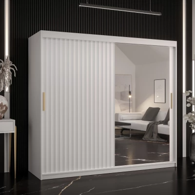 RADKIN 2 tükrös ruhásszekrény - szélesség 200 cm, fehér