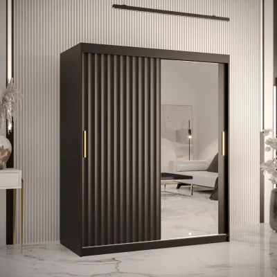 RADKIN 2 tükrös ruhásszekrény - szélesség 150 cm, fekete