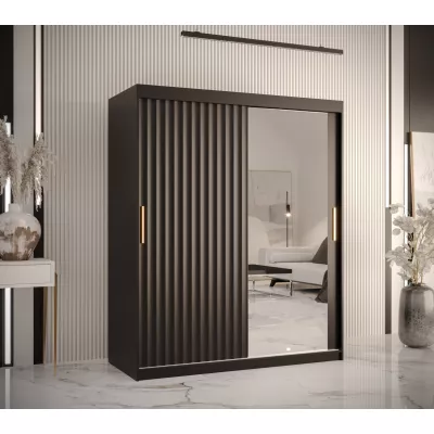 RADKIN 2 tükrös ruhásszekrény - szélesség 150 cm, fekete