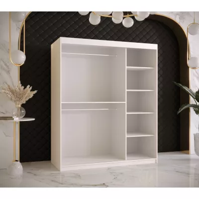 RADKIN 2 tükrös ruhásszekrény - szélesség 150 cm, fehér / fekete