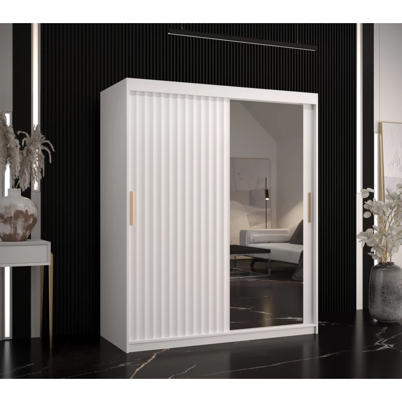 RADKIN 2 tükrös ruhásszekrény - szélesség 150 cm, fehér