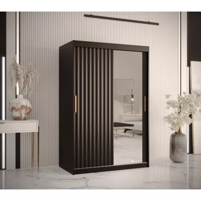 RADKIN 2 tükrös ruhásszekrény - szélesség 120 cm, fekete