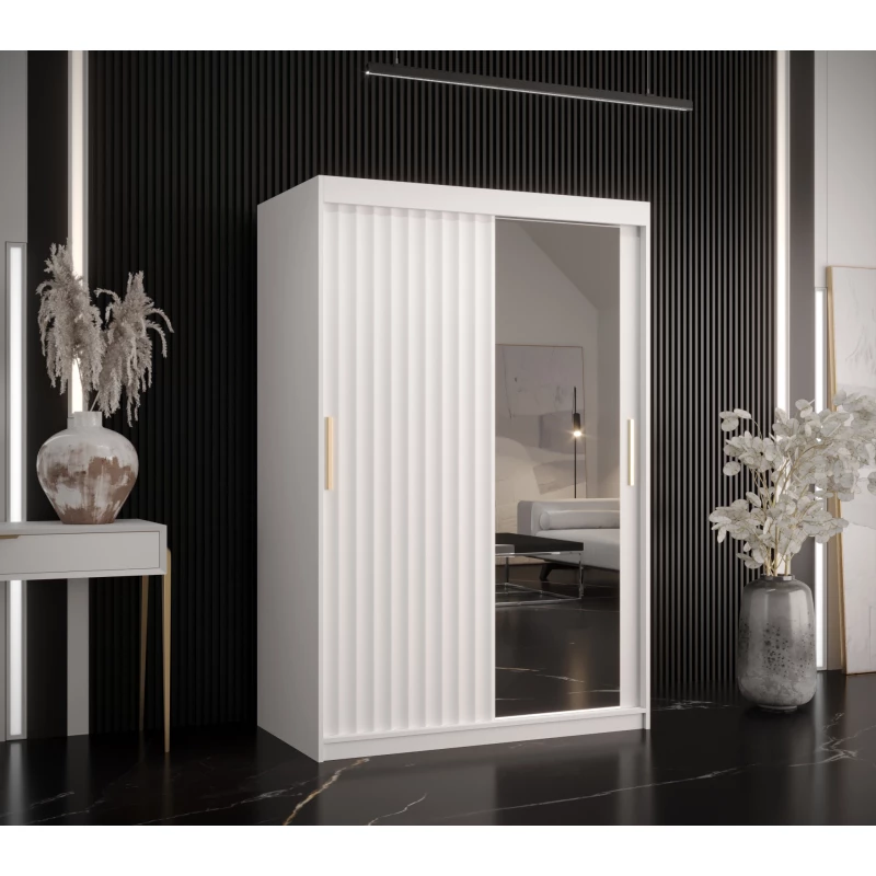 RADKIN 2 tükrös ruhásszekrény - szélesség 120 cm, fehér