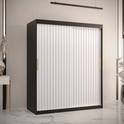 RADKIN 1 ruhásszekrény - szélesség 150 cm, fekete / fehér