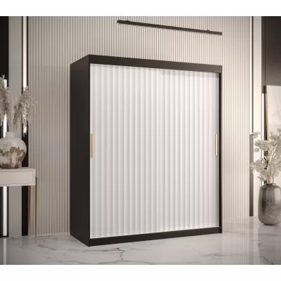 RADKIN 1 ruhásszekrény - szélesség 150 cm, fekete / fehér