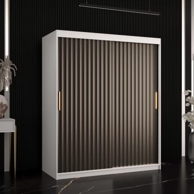 RADKIN 1 ruhásszekrény - szélesség 150 cm, fehér / fekete