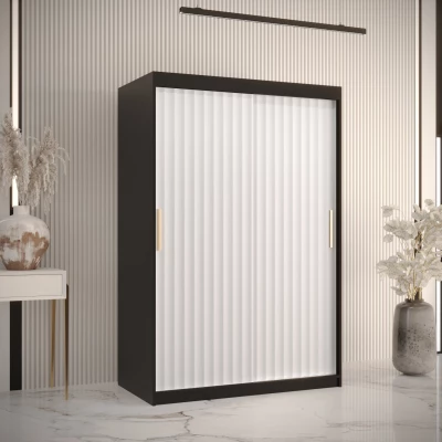 RADKIN 1 ruhásszekrény - szélesség 120 cm, fekete / fehér