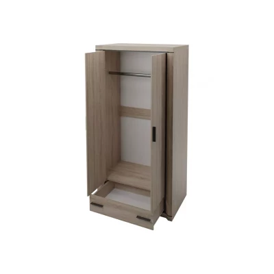 Kétajtós AIRA gardróbszekrény - szélesség 97 cm, szarvasgomba tölgyfa