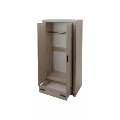 Kétajtós AIRA gardróbszekrény - szélesség 97 cm, szarvasgomba tölgyfa