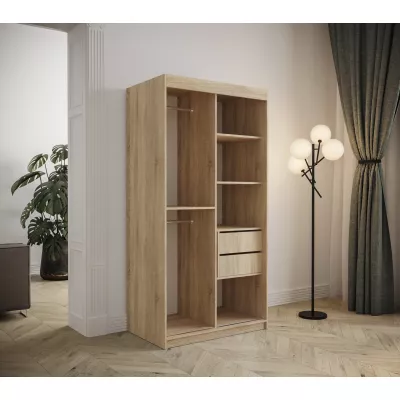 Tolóajtós ruhásszekrény 100 cm TALIA - fekete