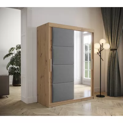 Gardróbszekrény tolóajtóval 150 cm TALIA - artisan tölgy / szürke