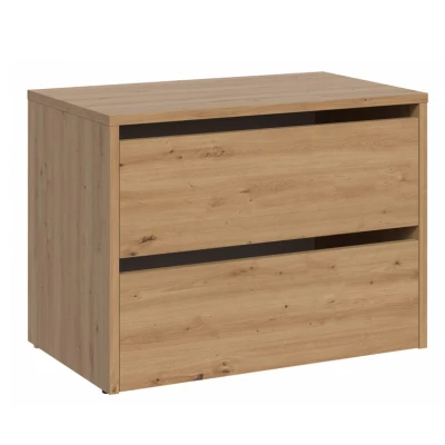 Cipőszekrény csuklós ajtókkal TANEL - artisan tölgy