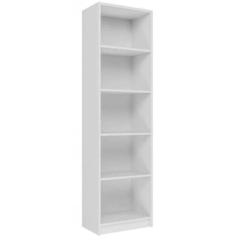 Keskeny könyvespolc RAUNO - 50 cm, fehér