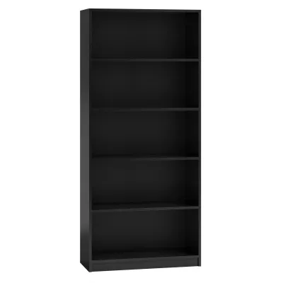 Keskeny könyvespolc RAUNO - 80 cm, fekete