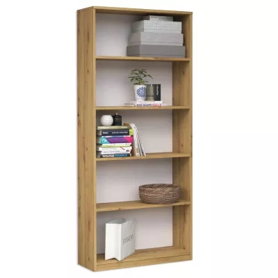 Keskeny könyvespolc RAUNO - 60 cm, artisan tölgyfa