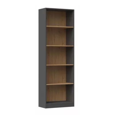 Keskeny könyvespolc RAUNO - 60 cm, artisan tölgy / antracit
