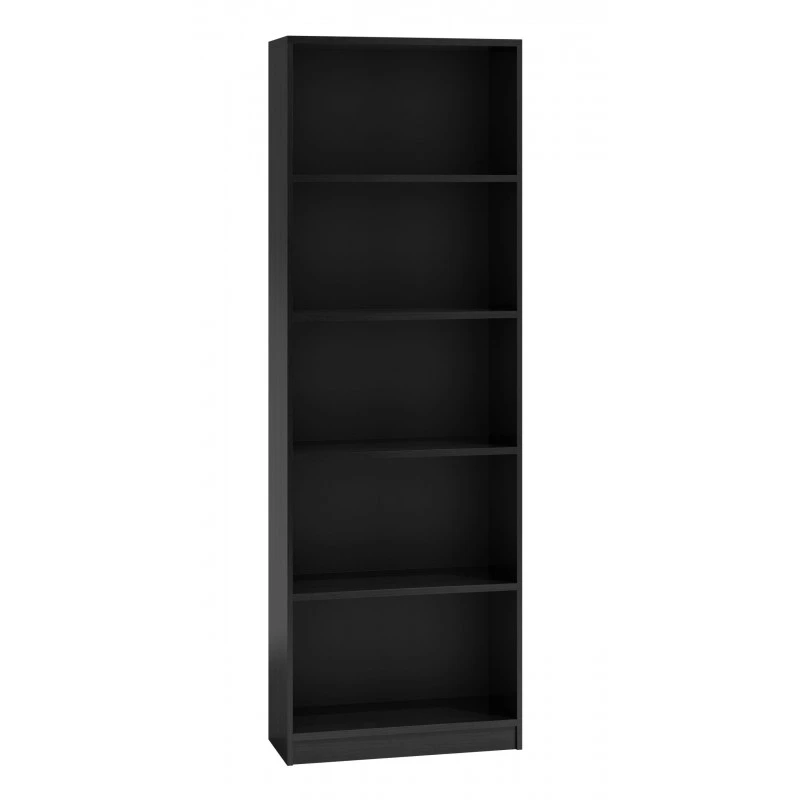 Keskeny könyvespolc RAUNO - 40 cm, fekete