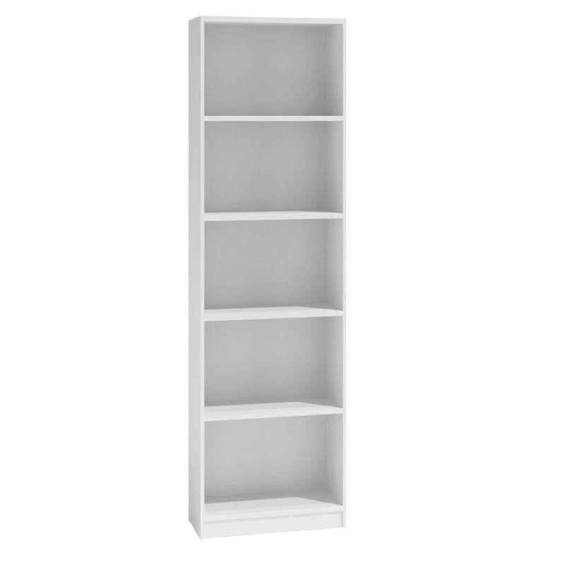 Keskeny könyvespolc RAUNO - 40 cm, fehér