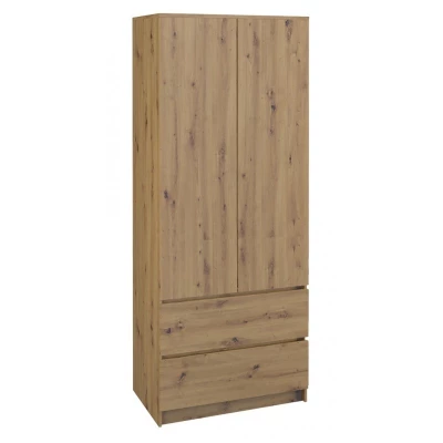 90 cm-es gardróbszekrény fiókokkal TAAVI - artisan tölgyfa