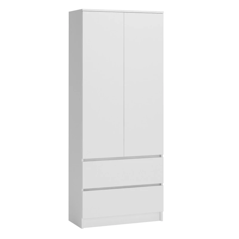 90 cm-es gardróbszekrény fiókokkal TAAVI - fehér