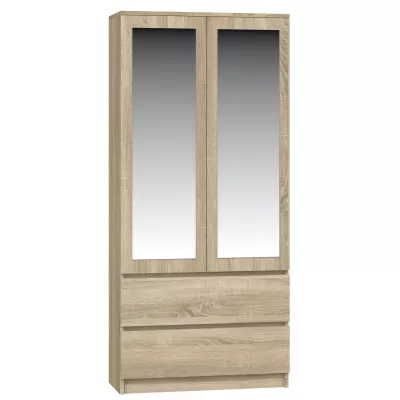 TAAVI gardrób szekrény tükörrel 90 cm - sonoma tölgy