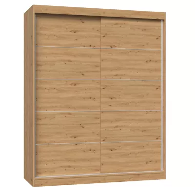 160 cm-es gardróbszekrény tolóajtókkal RANNO 5 - artisan tölgyfa