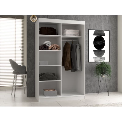 120 cm-es gardróbszekrény tükörrel RANNO 3 - artisan tölgy / antracit