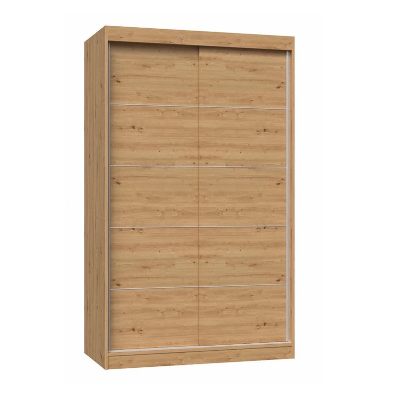 120 cm-es gardróbszekrény tolóajtókkal RANNO 2 - artisan tölgyfa
