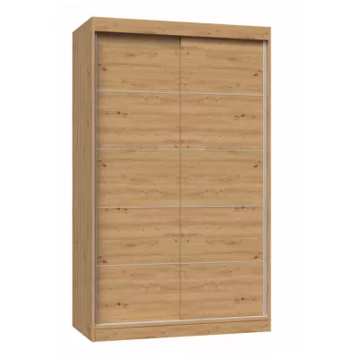 120 cm-es gardróbszekrény tolóajtókkal RANNO 2 - artisan tölgyfa