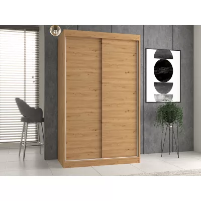 120 cm-es gardróbszekrény tolóajtókkal RANNO 1 - artisan tölgyfa